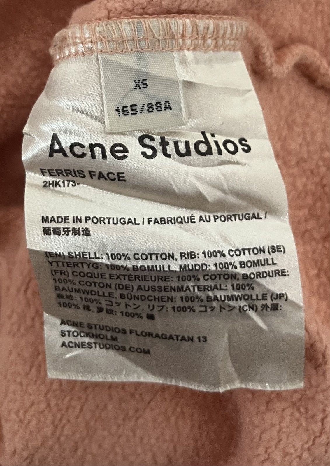 Acne Studios Acne studios face oversized light pink peach hoodie Size US M / EU 48-50 / 2 - 5 Thumbnail