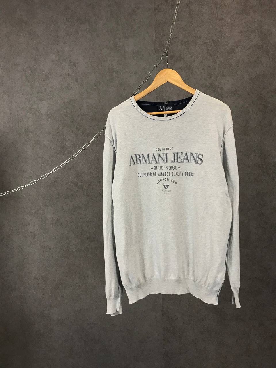 Armani Armani Jeans designer big logo sweatshirt Size US XL / EU 56 / 4 - 1 Thumbnail