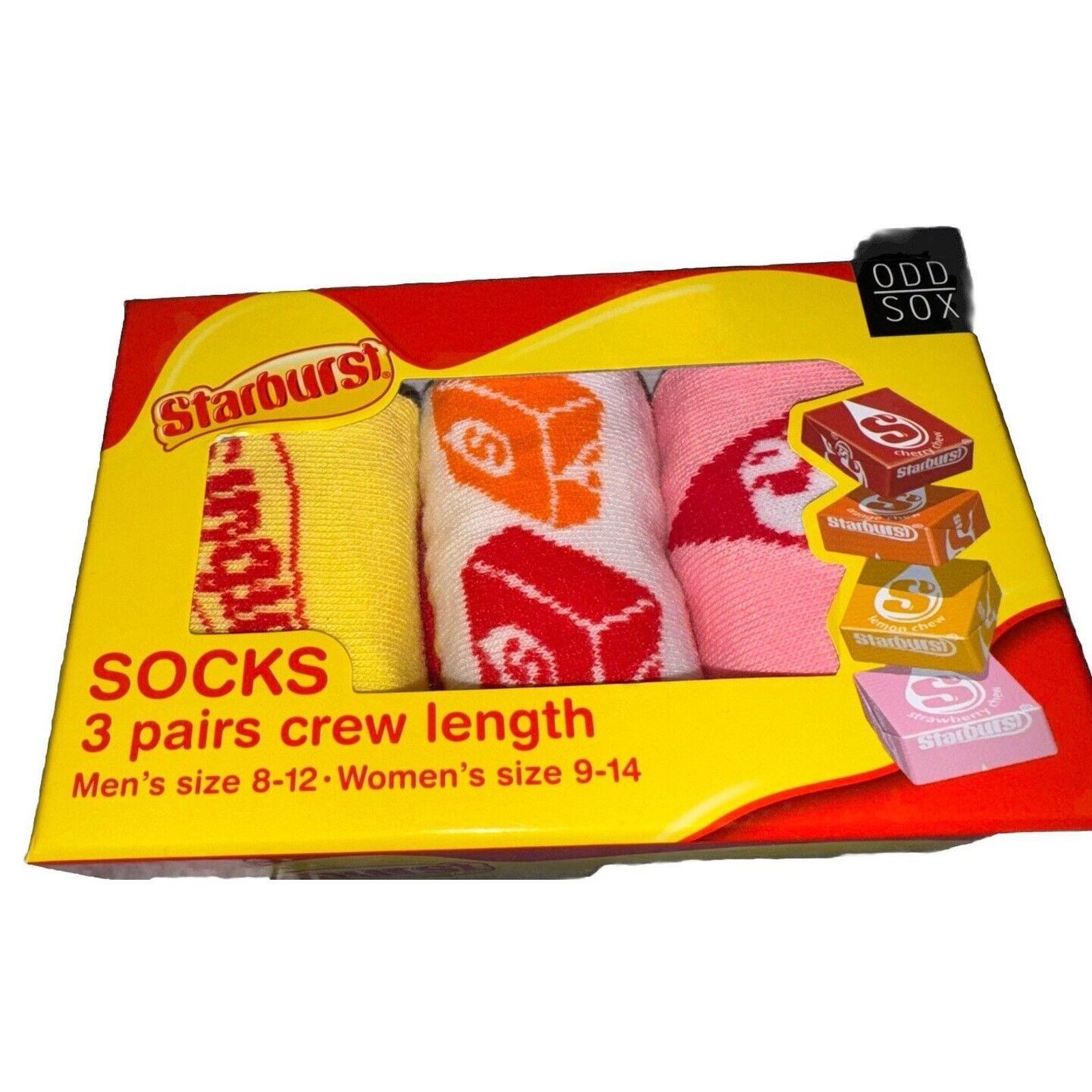 The Unbranded Brand Starburst Odd Sox Novelty Funny Socks 3 Pairs Socks Gift Set Size ONE SIZE - 2 Thumbnail