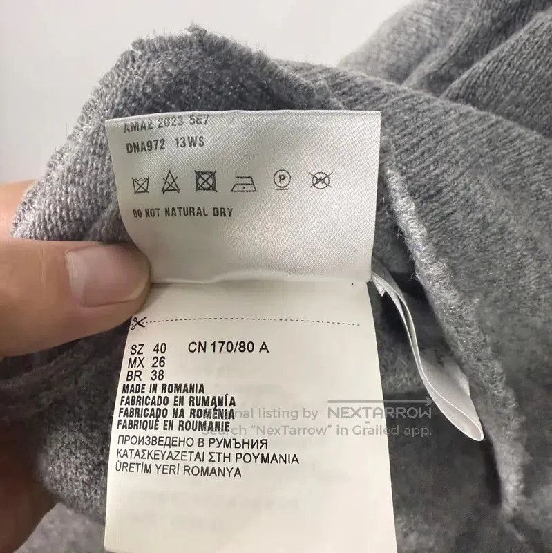 Miu Miu Miu Miu Gray Wool Cropped Sweater . Size L / US 10 / IT 46 - 8 Thumbnail