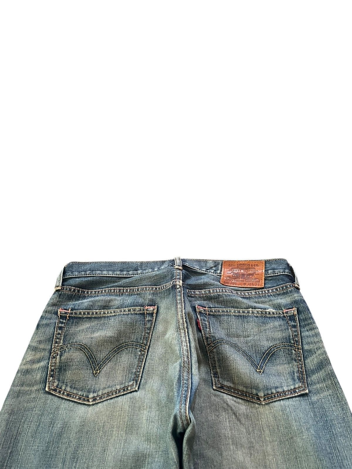 Levi's Vintage 90s Levis 703 Mud Wash Distress Baggy Jeans Size US 35 - 4 Thumbnail