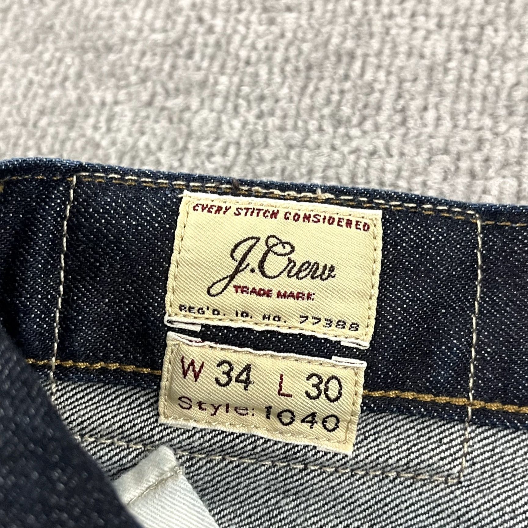 J.Crew J.CREW Jeans 34x29 Dark Blue 1040 Kaihara Denim Straight Fit Mens Size US 34 / EU 50 - 2 Thumbnail