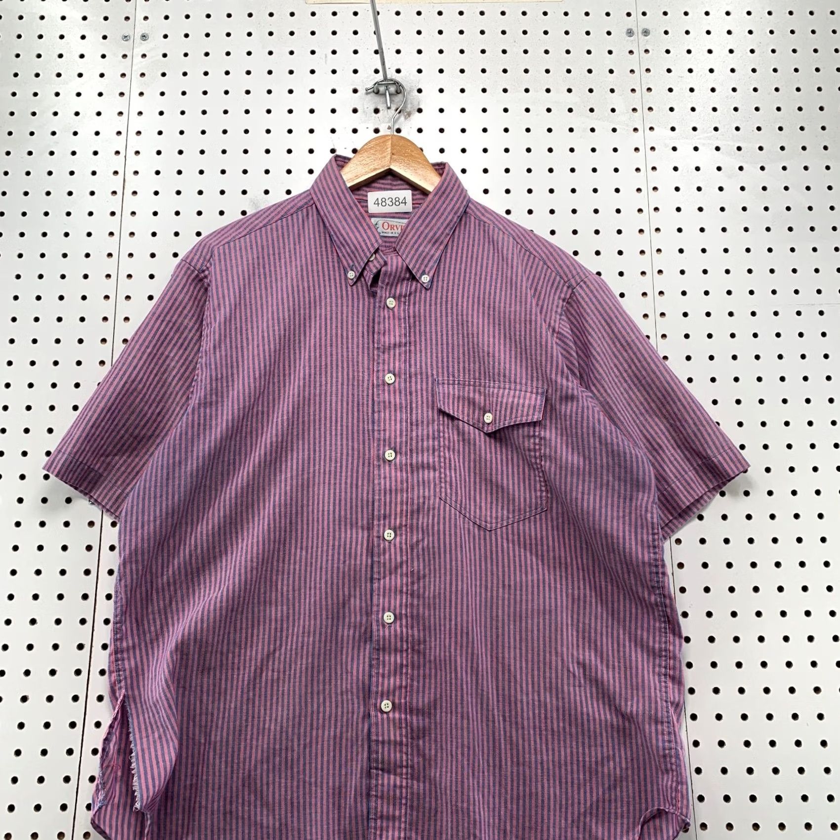 Orvis VINTAGE Orvis Button-Down Shirt Mens L Blue Red Striped Made USA Shirt Mens L Blue Red Striped Orvis Size US L / EU 52-54 / 3 - 4 Thumbnail