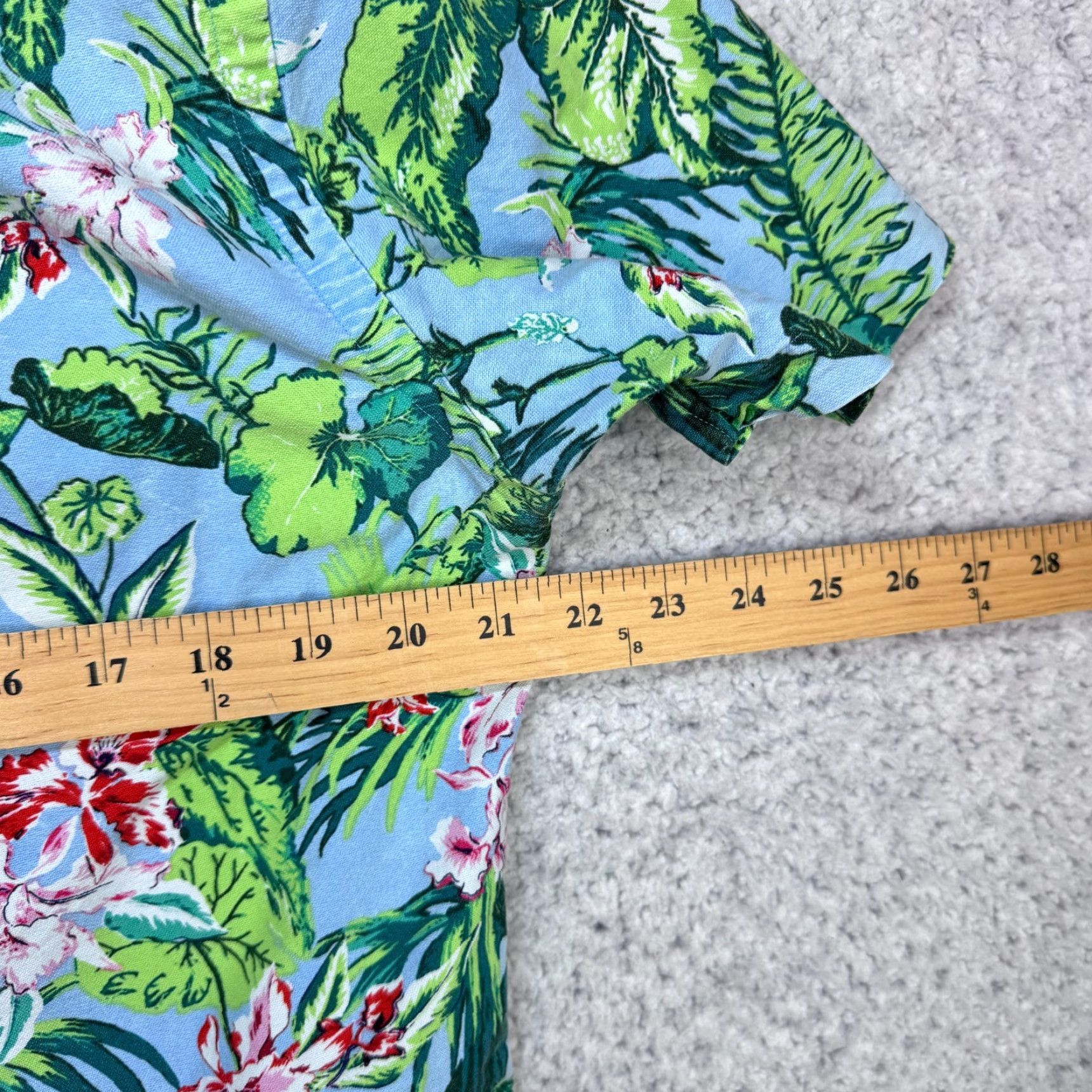 Polo Ralph Lauren VINTAGE Polo Ralph Lauren Slim Fit Floral Aloha Button Down Short Sleeve Oxford Shirt L Size US L / EU 52-54 / 3 - 4 Thumbnail