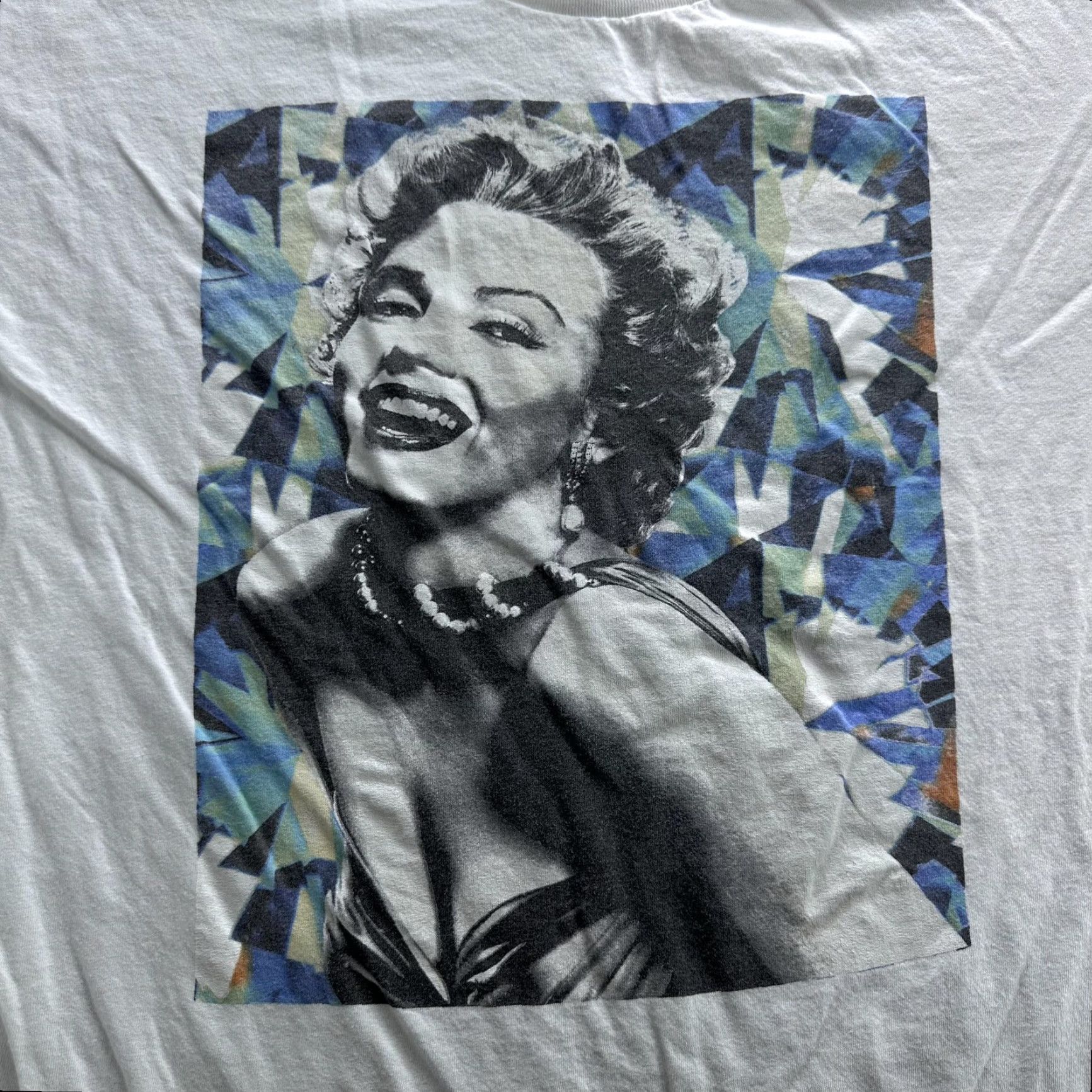 Vintage Marilyn Monroe Shirt Mens 2XL White Graphic Portrait Cotton Crew Neck Short Sleeve Pop Culture Size US XXL / EU 58 / 5 - 2 Thumbnail