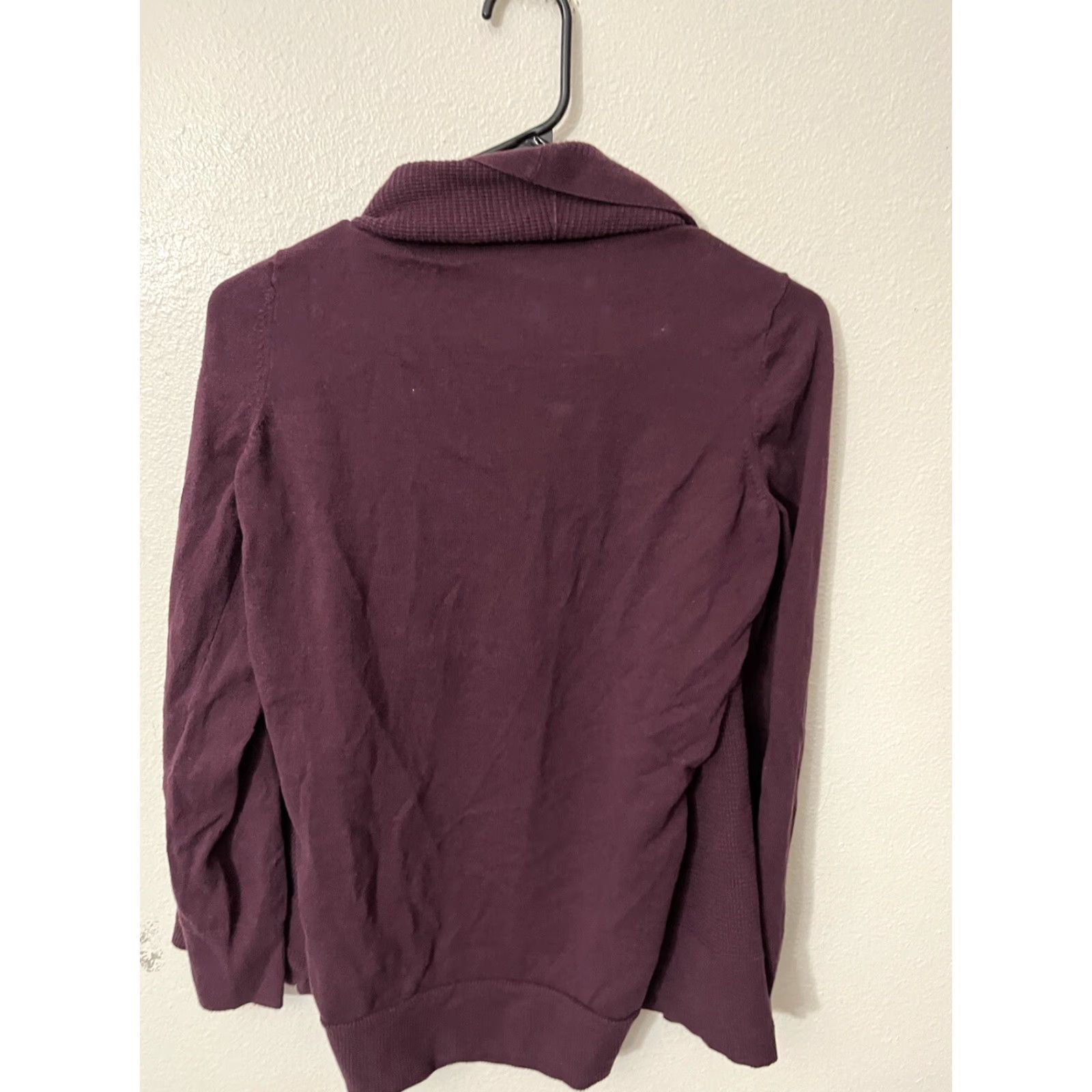 Gap Gap Cardigan Women Small Maroon Open Front Knit Short Sleeve 90s Retro Casual Size S / US 4 / IT 40 - 2 Thumbnail