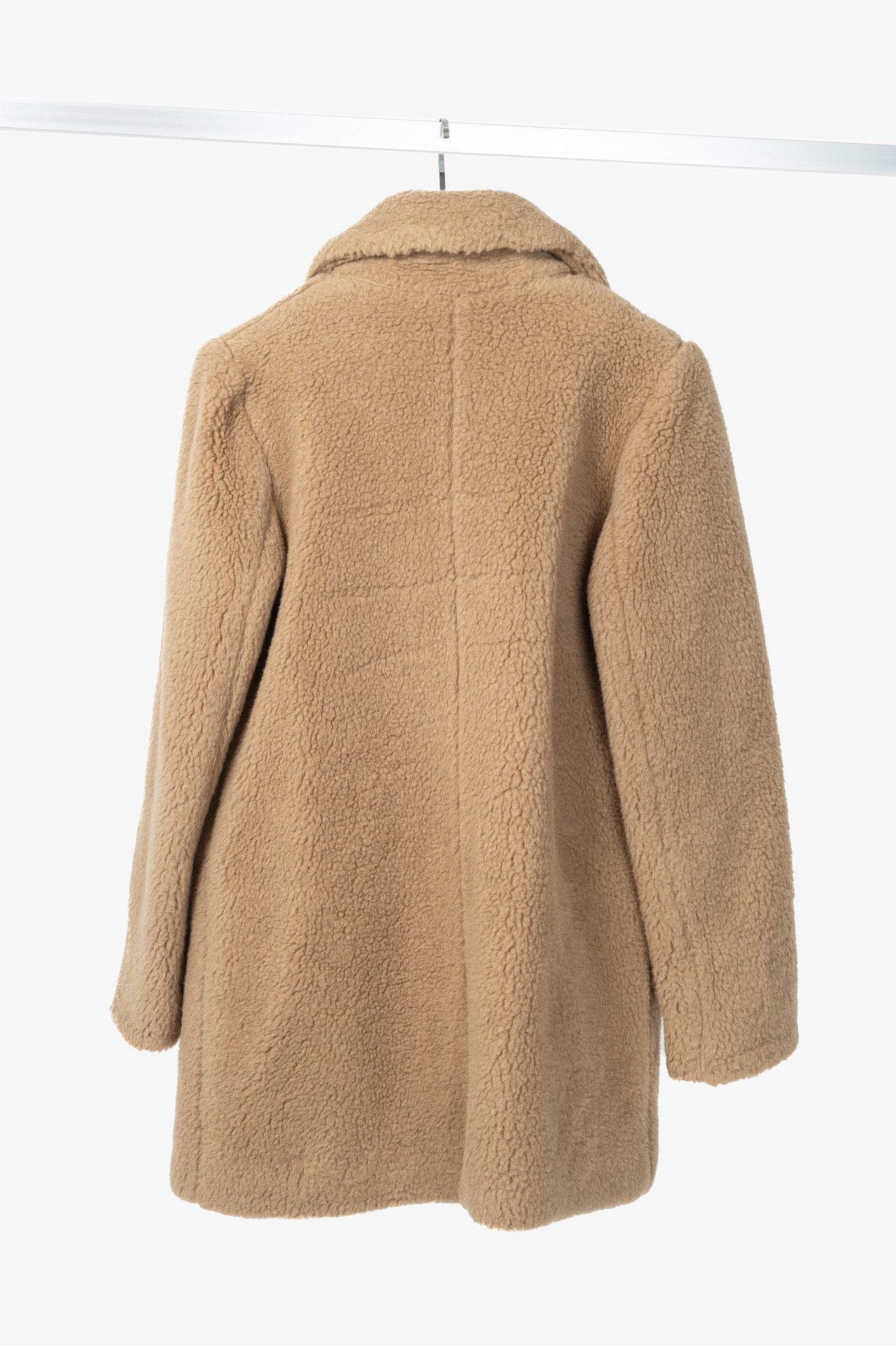 Carven Carven PF15 Camel Alpaca Shearling Double-Breasted Coat Size L / US 10 / IT 46 - 2 Thumbnail