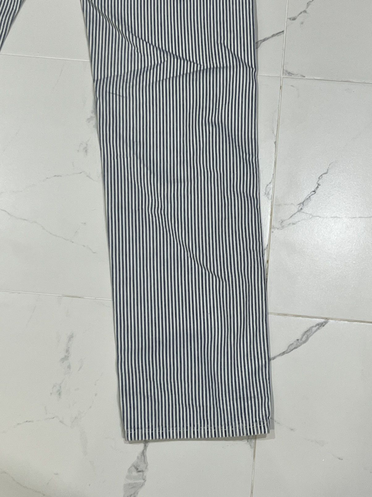 Blue Blue Japan Vintage Blue Blue Japan Hickory Striped Slim Work Pants Size US 31 - 10 Thumbnail