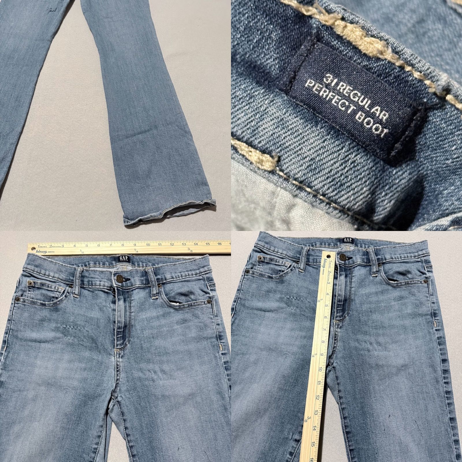 Gap Gap Jeans Women's Bootcut Light Blue 31 Regular Mid Rise 5-Pocket Denim - 31 Jeans Size 24" / US 00 / IT 34 - 8 Thumbnail