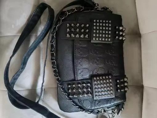 Japanese Brand Black Rivet Shoulder Bag Size ONE SIZE - 12 Thumbnail