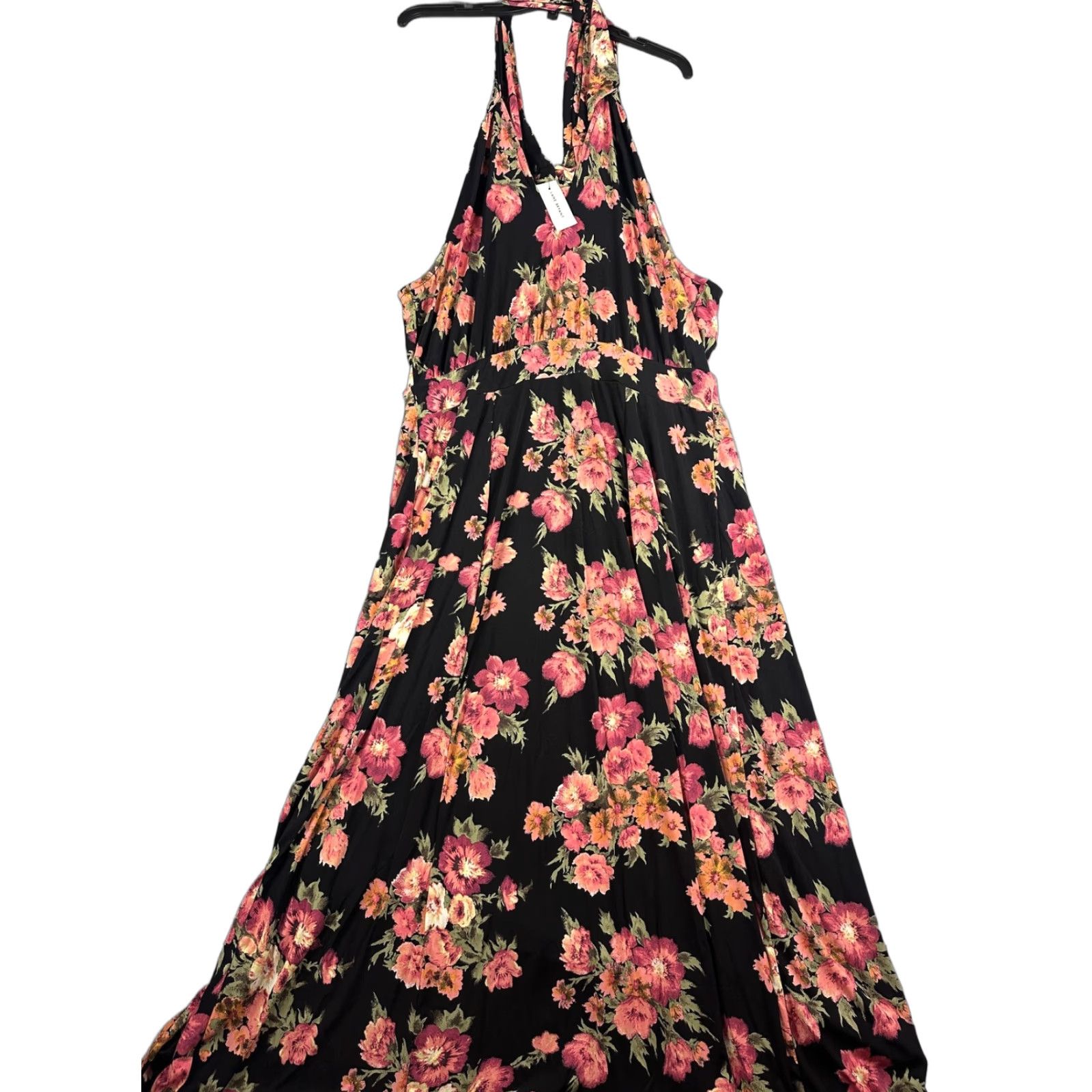 lane bryant floral maxi dress Cap Flutter Sleeve V Neck Button Fr