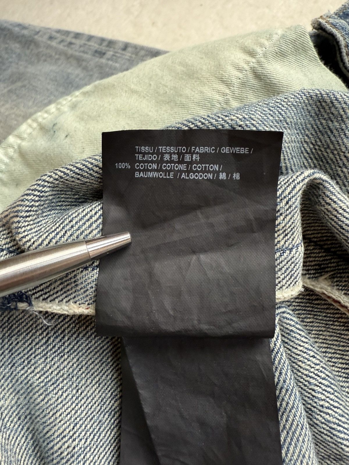 SS16 Saint Laurent selvedge knee rip jeans Hedi 31 crash