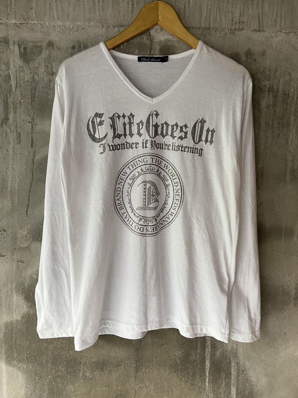 A LIFE GOES ON I WONDER IF YOUR'RE LISTENING LONG SLEEVE