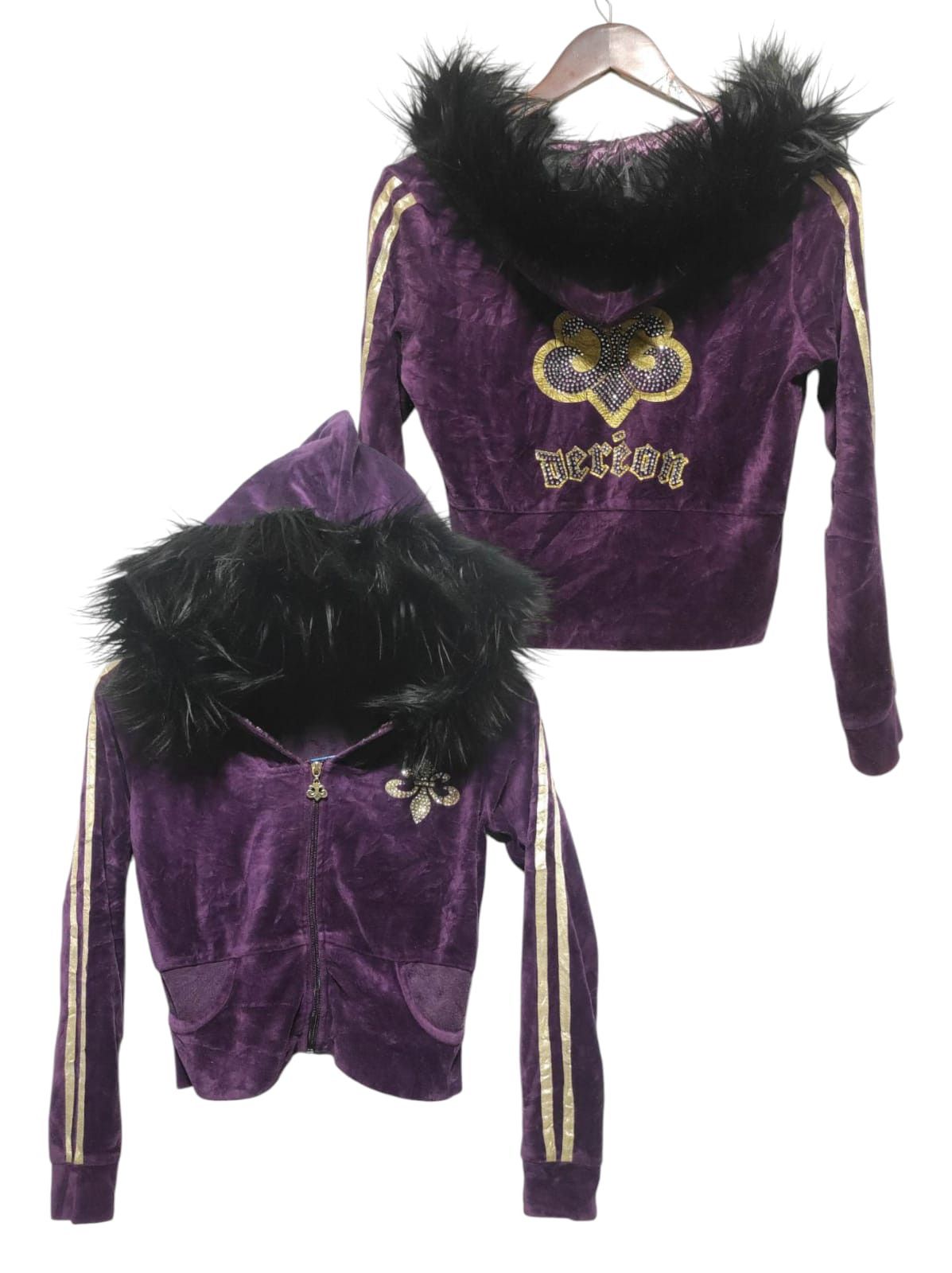 Hysteric Glamour Dereon Crop Velvet Zip Fur Hoodie LGB style Size M / US 6-8 / IT 42-44 - 2 Thumbnail