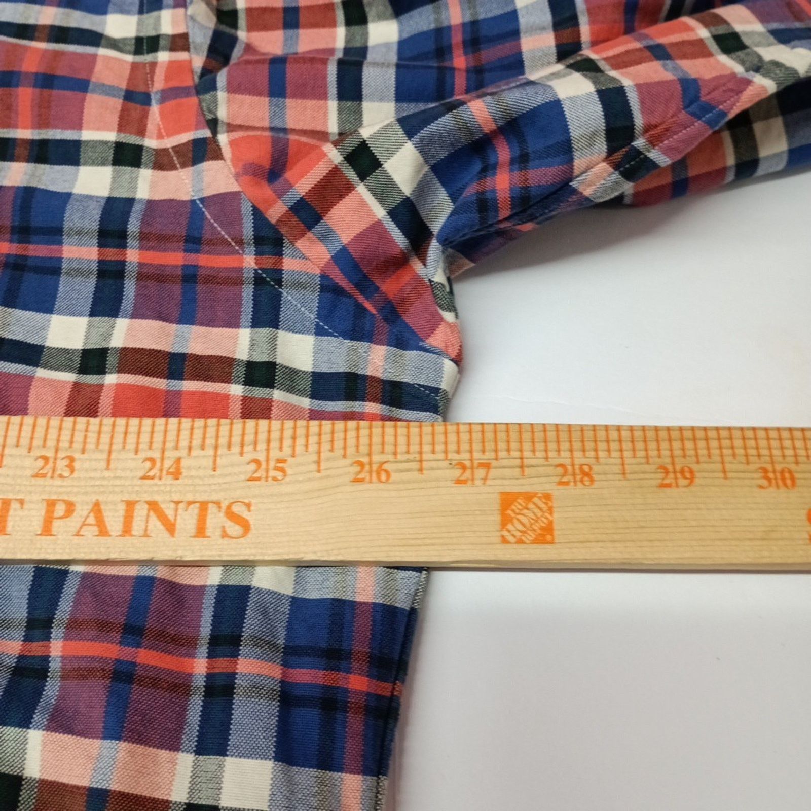 Ralph Lauren Ralph Lauren Men's Big Shirt Size L Blue Orange Plaid Cotton Size US L / EU 52-54 / 3 - 5 Thumbnail