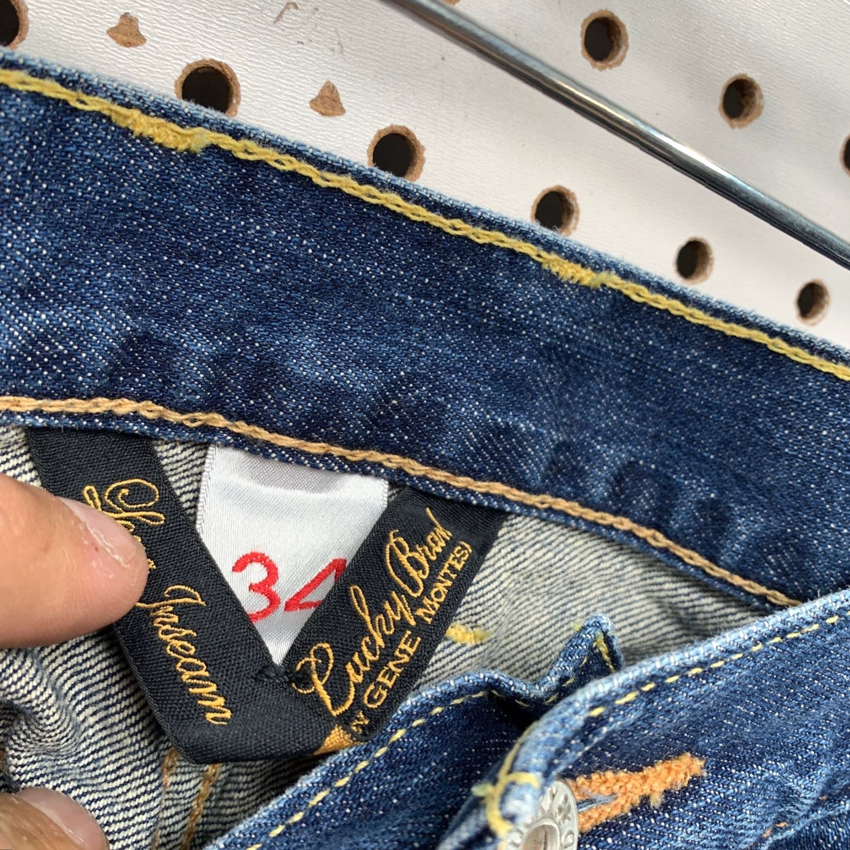 Lucky Brand VINTAGE Lucky Brand Denim Jeans Mens 34 Blue Miners Slim Fit Gene Montesano Jeans Mens 34 Blue Slim Bootcut Size US 34 / EU 50 - 3 Thumbnail