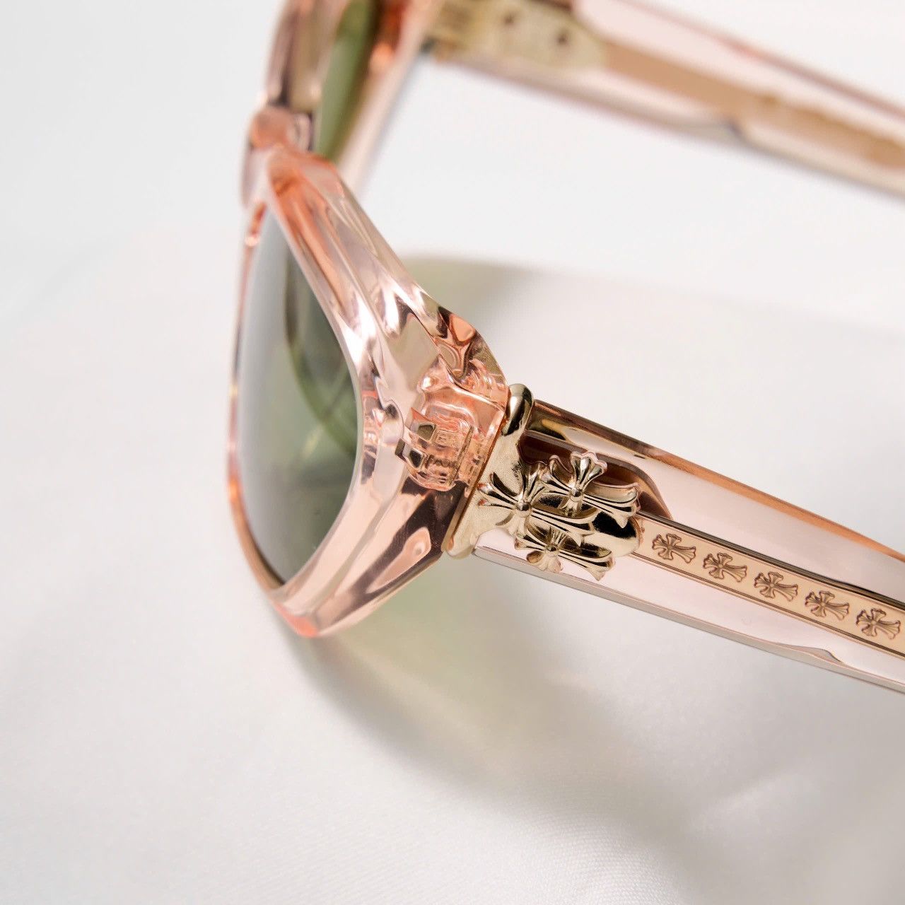 Chrome Hearts CHROME HEARTS HALLLA BALUUUU PINK CRYSTAL SUNGLASSES Size ONE SIZE - 3 Thumbnail