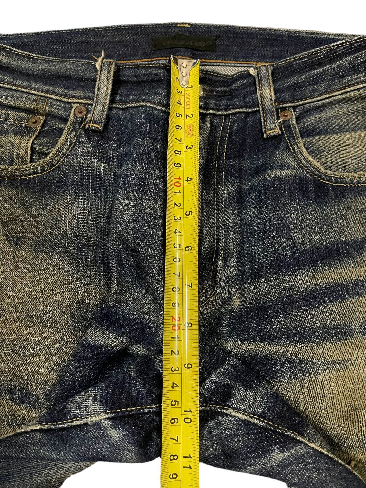 Uniqlo Vintage Japanese Uniqlo Mud Wash Patch Style Loose Jeans Size US 32 / EU 48 - 13 Thumbnail