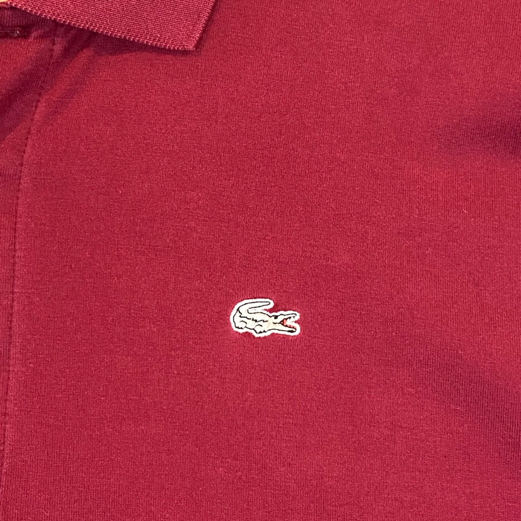 Lacoste VINTAGE Lacoste Polo Mens 7 Deep Red Golf Shirt S/S France Logo Casual Shirt Mens Slim fit? Size US M / EU 48-50 / 2 - 2 Thumbnail