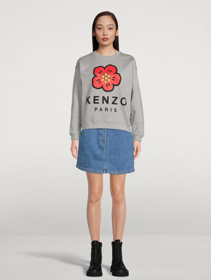 Kenzo o1y1025 Denim Mini Skirt in Blue Size 29" - 4 Thumbnail