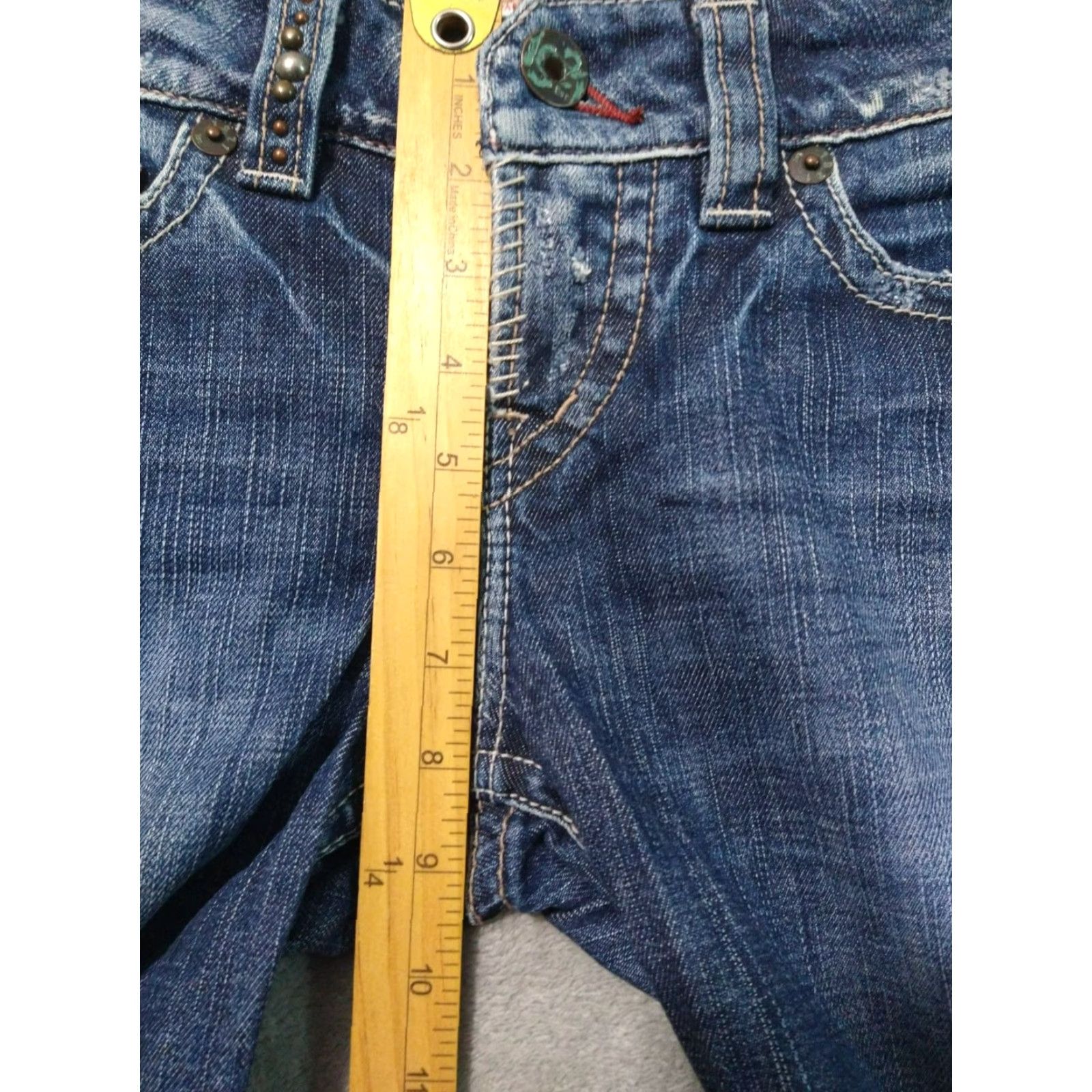 Vintage Silver Jeans Womens 25/32 Blue Denim Japanese Ringspun Skinny Leg Low Rise Size 42" / US 20 - 4 Thumbnail