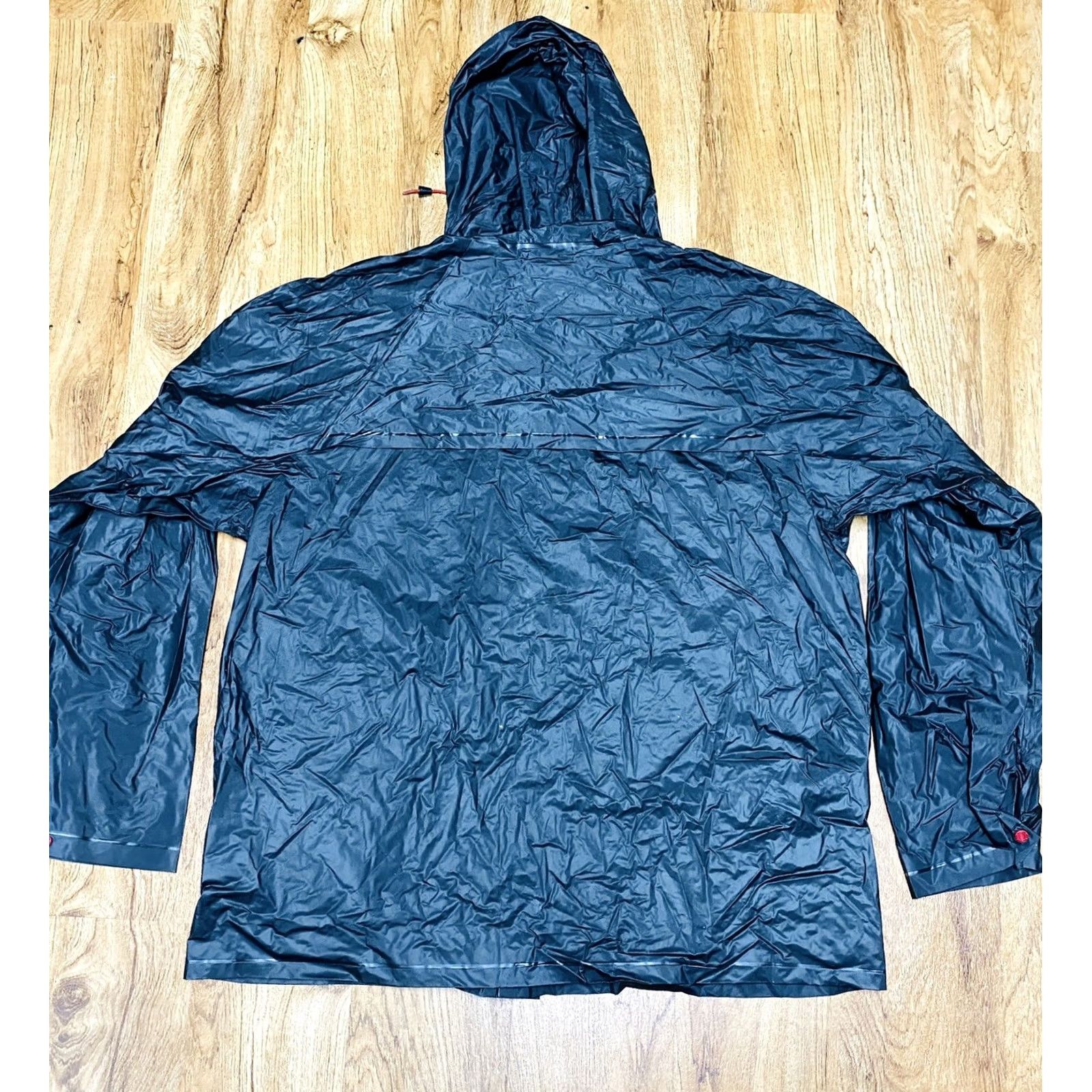Rains Coleman Mens Hooded Rain Jacket Black L Zip Buckle Button Rain Coat Outdoor 300 Warmth Hiking Travel Workwear Regular Mid-Length Vintage No Size US L / EU 52-54 / 3 - 6 Thumbnail