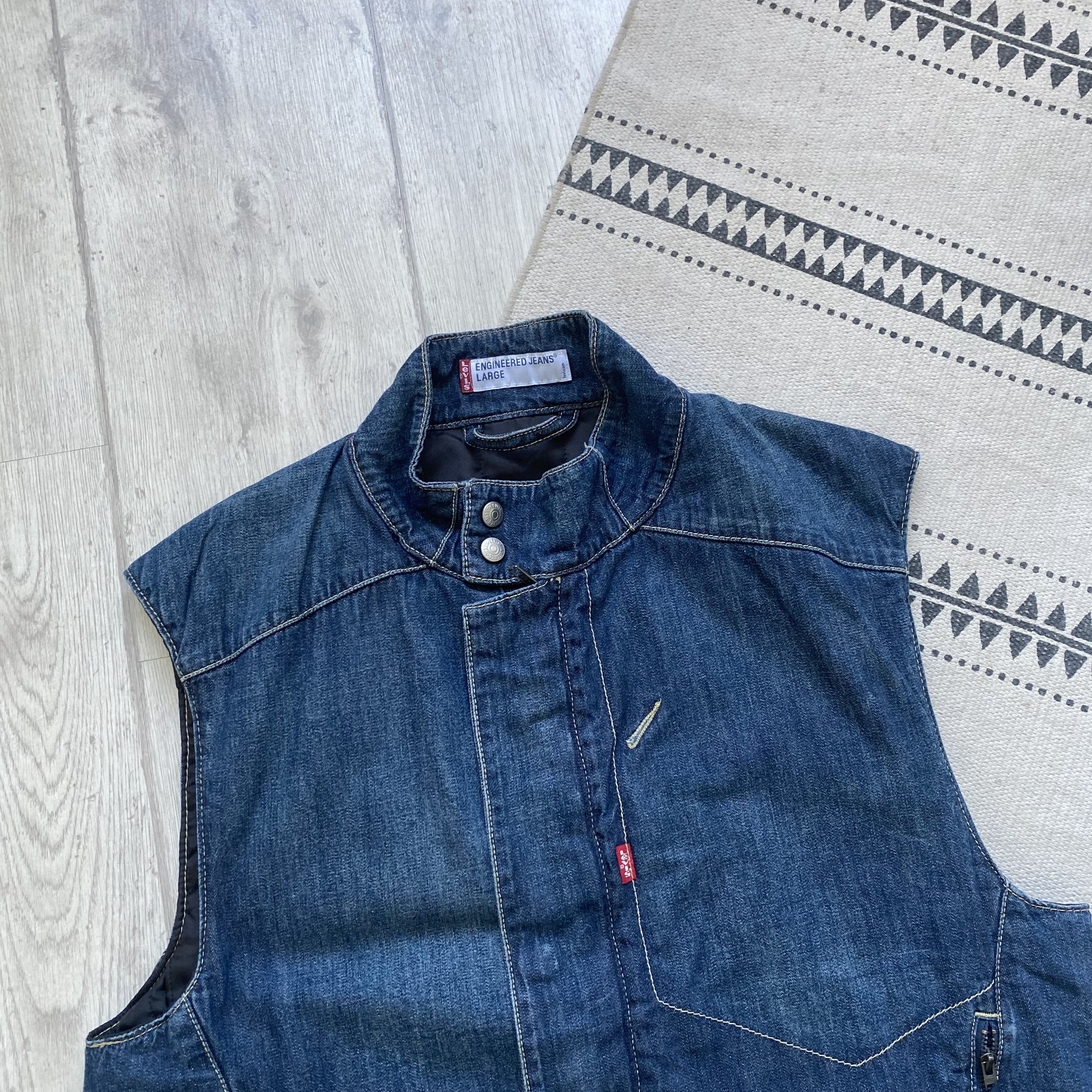 Levi's Vintage Clothing Vintage Engineered Levis denim Vests Y2K jeans jacket Size US L / EU 52-54 / 3 - 2 Thumbnail