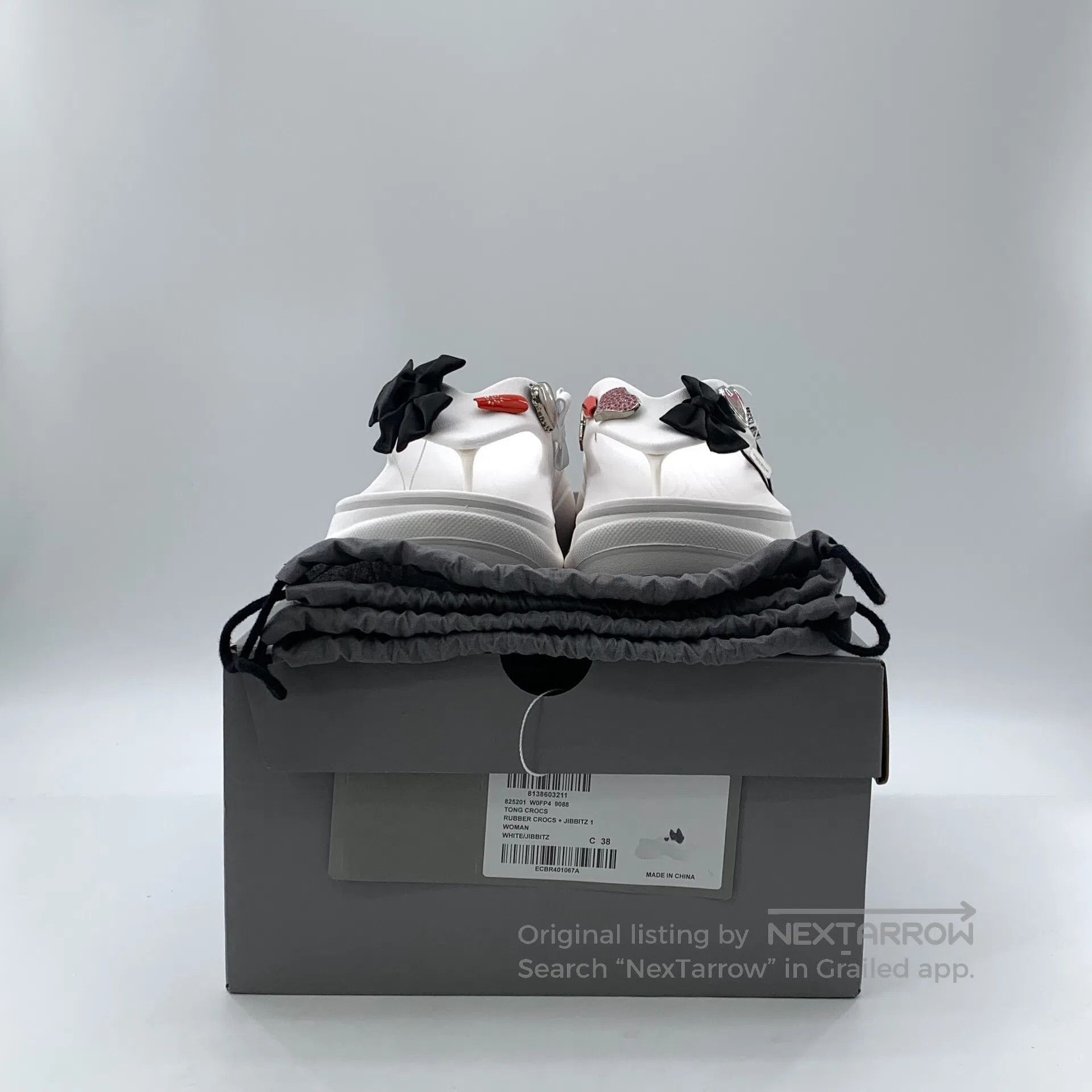 Balenciaga Balenciaga White heart butterfly knot diamond decoration t Size US 7.5 / IT 37.5 - 9 Thumbnail