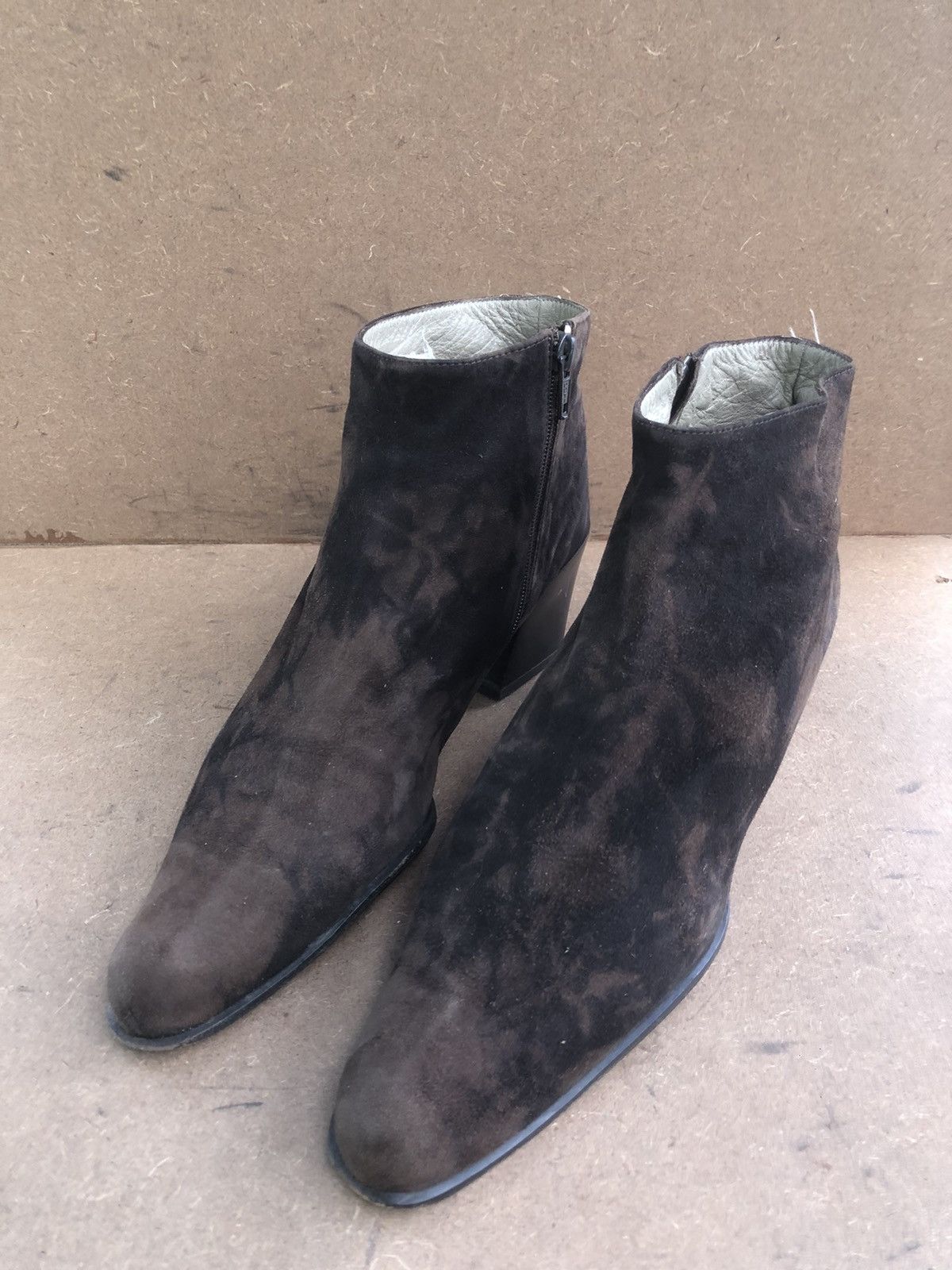 Prada × Vintage Vtg Prada Brown Suede Leather Women’s Ankle Boots Size 39 Size US 9 / IT 39 - 5 Thumbnail
