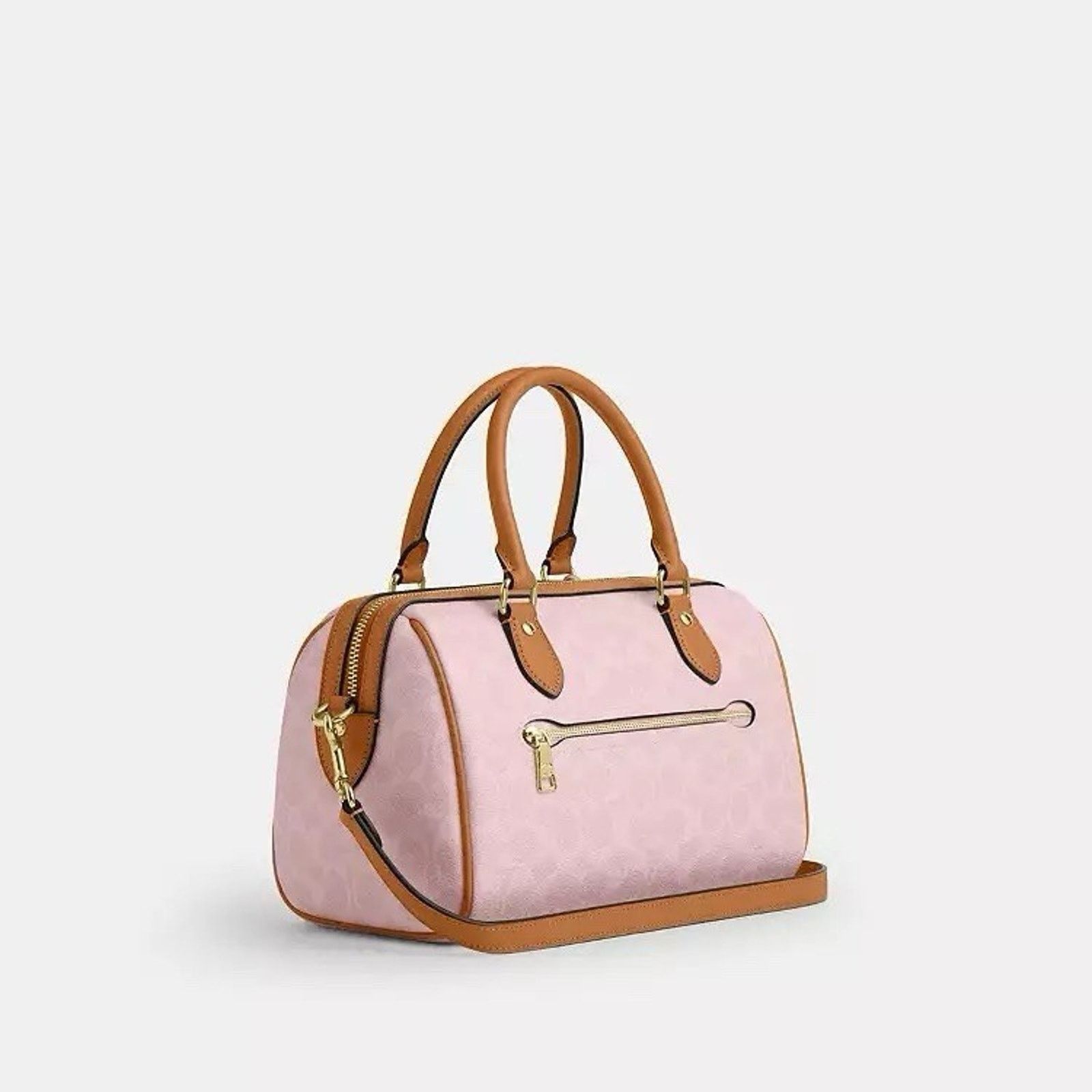 Coach NWT Coach Rowan Satchel Bag Charms Gold/Powder Pink CEA18 Size ONE SIZE - 9 Thumbnail