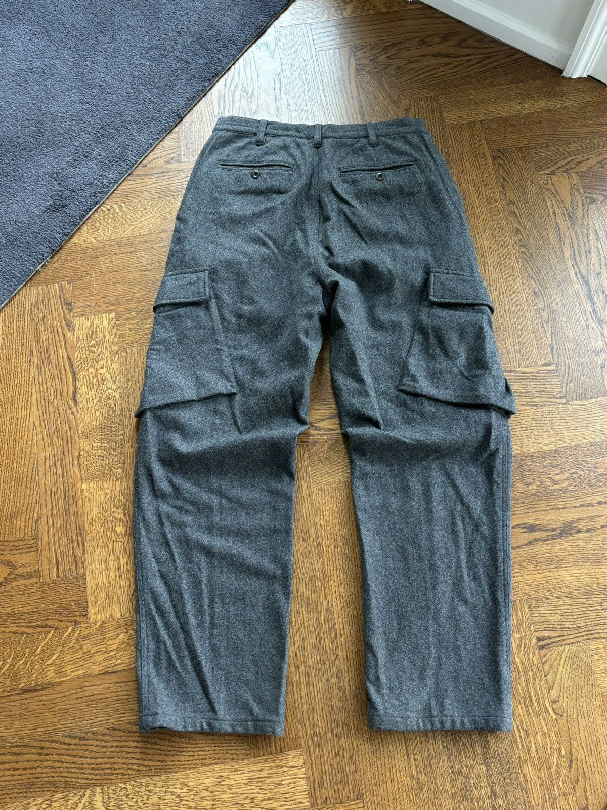 DKNY × Donna Karan × Vintage 1990s DKNY Vintage Cargo Pants Heavyweight Wool 2000s 90s Size US 31 - 3 Thumbnail