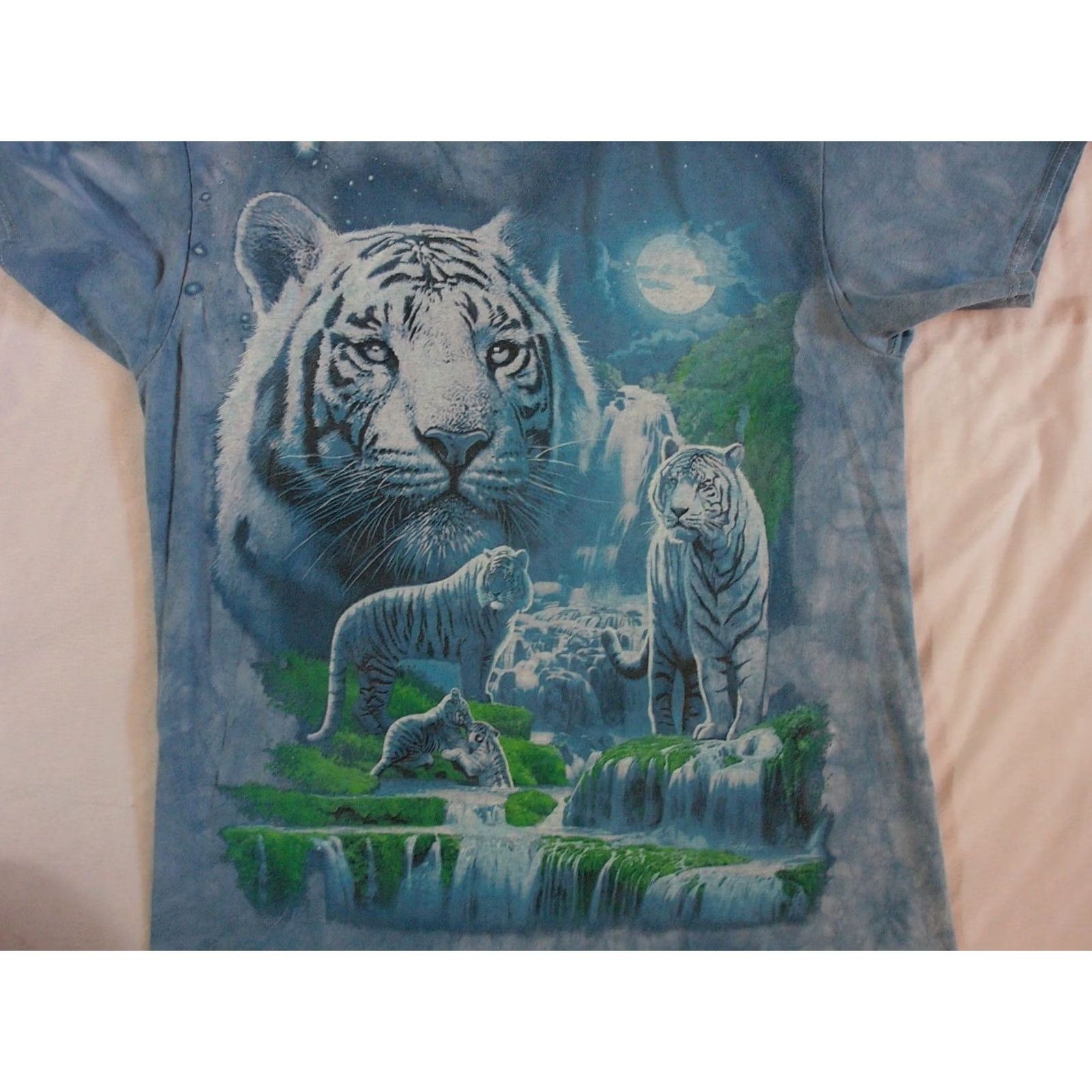 Liquid Blue VTG LIQUID BLUE White Tiger & Moon Shirt Adult Medium Tye Dye BENGAL SIBERIAN t Size US M / EU 48-50 / 2 - 3 Thumbnail