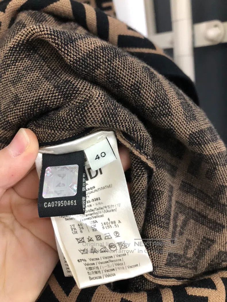 Fendi Fendi All-Print Dress Size XS / US 0-2 / IT 36-38 - 3 Thumbnail