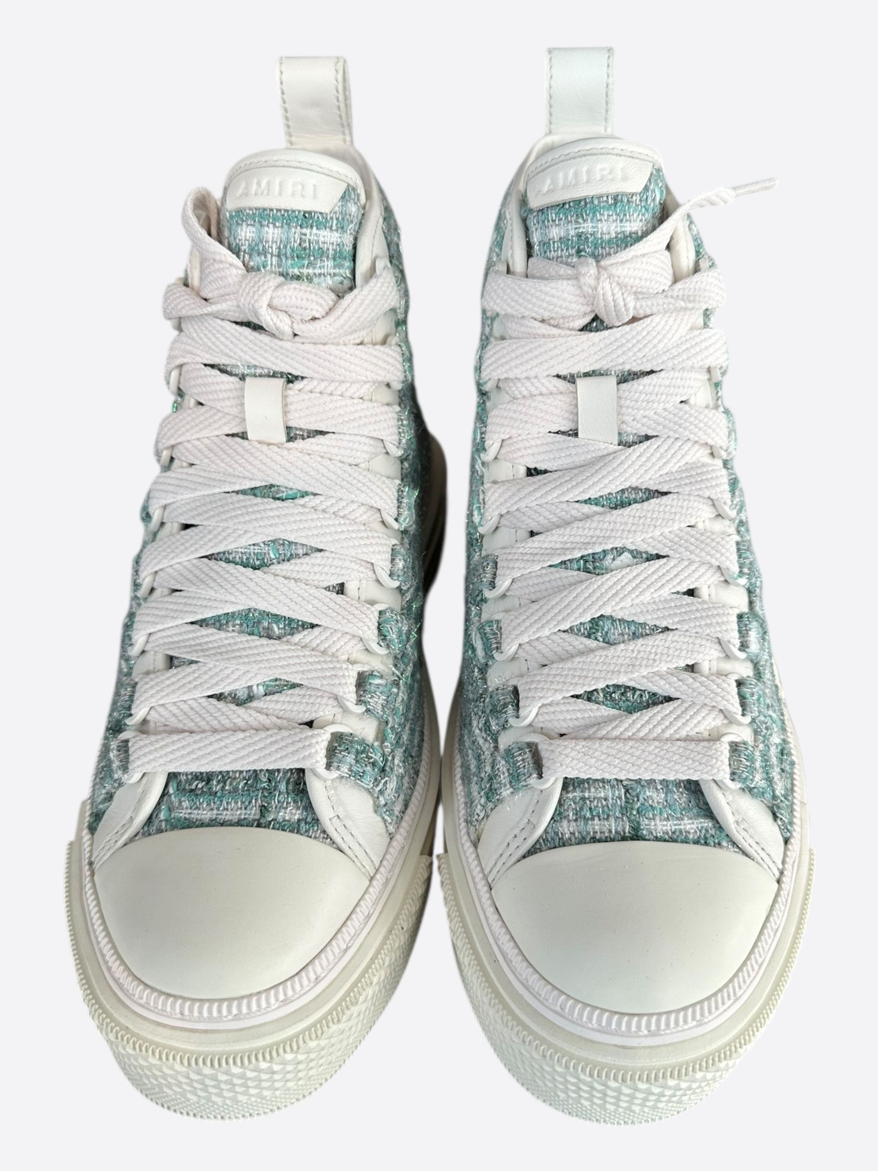 Amiri Amiri Blue Crystal Boucle MA Court High Top Women's Sneakers Size US 8 / IT 38 - 2 Thumbnail