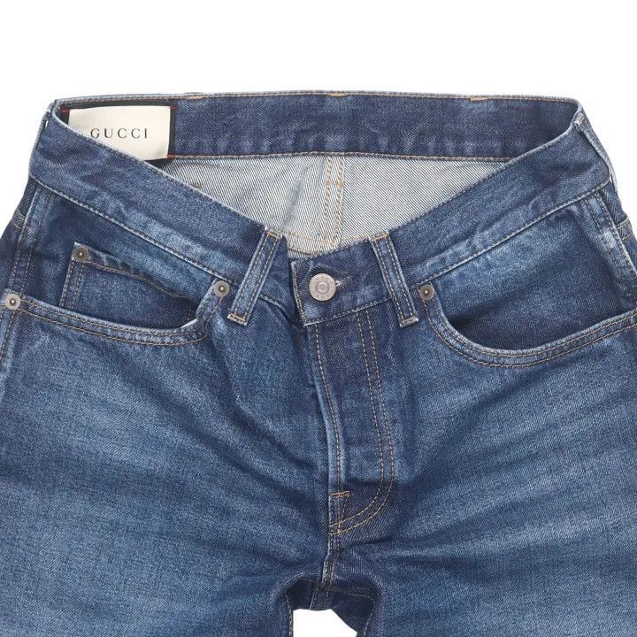 Gucci Gucci GUCCI SS22 Blue Straight-Leg Denim Jeans -2506 Size US 30 / EU 46 - 1 Thumbnail