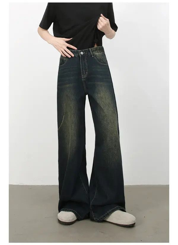 Japanese Brand Eno American retro high street distressed jeans men's loose Size US 32 / EU 48 - 8 Thumbnail