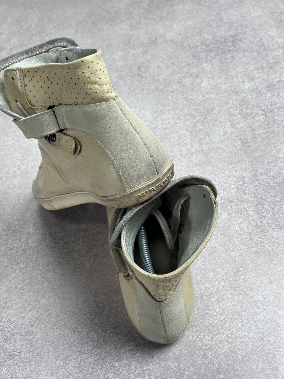 Burberry Grail❗️Burberry Hi-top Leather Margiela Style Sneakers 44 Size US 11 / EU 44 - 7 Thumbnail