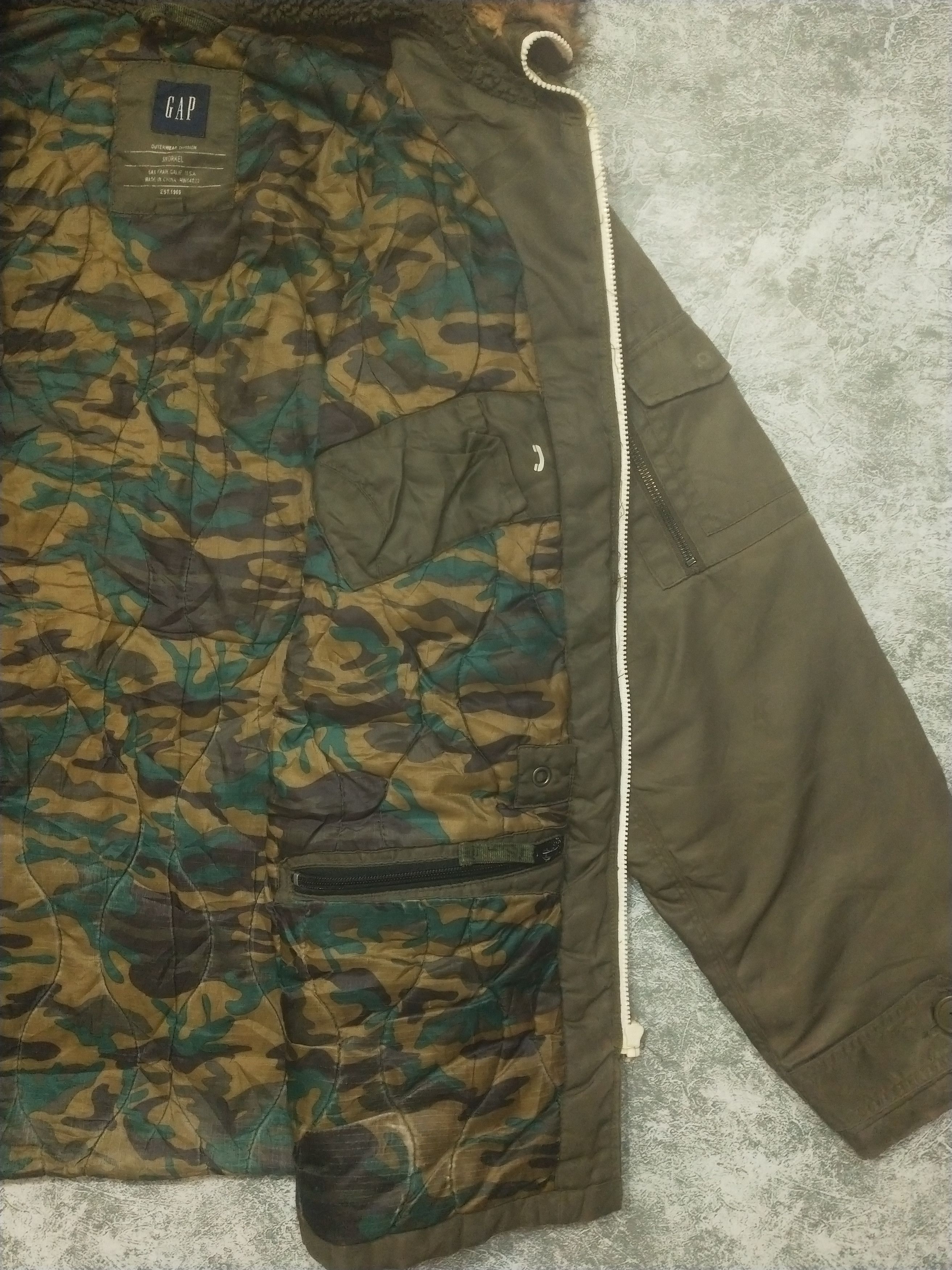 Gap × Japanese Brand × Le Grande Bleu (L.G.B.) GAP Military Fur Parka Puffer Size US XXL / EU 58 / 5 - 5 Thumbnail