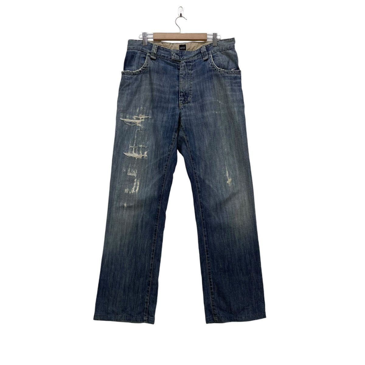 Hugo Boss 🔥Hugo boss Distressed Denim Size US 35 - 1 Thumbnail