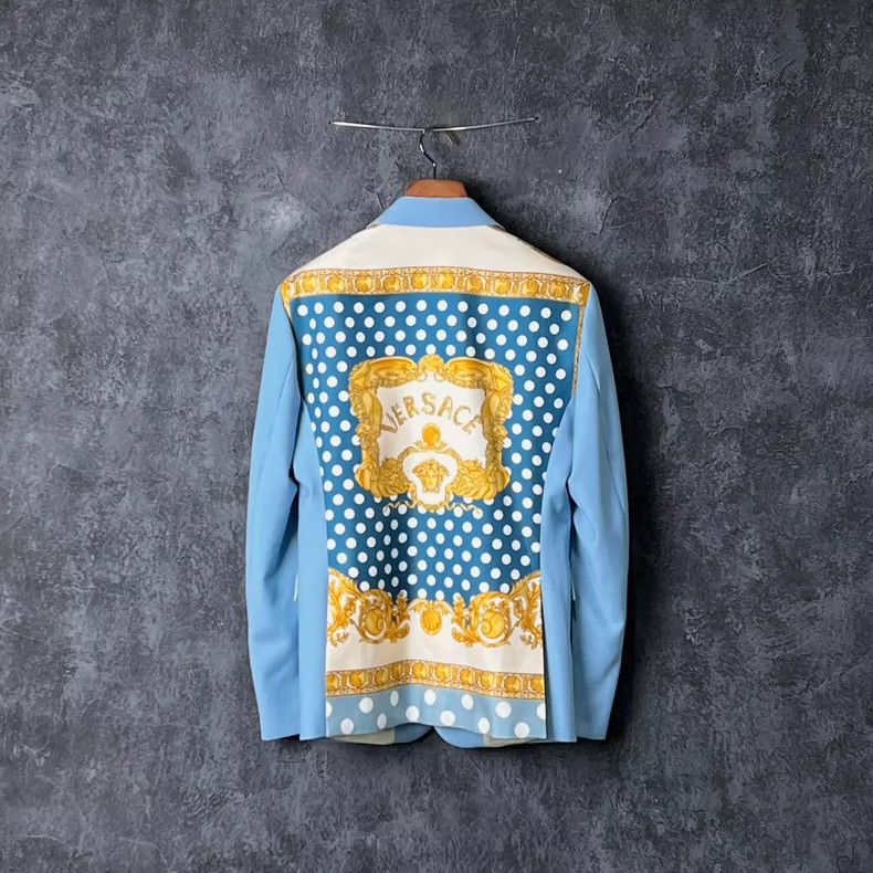 Versace Versace Multi-element print panelled wool suit Size US M / EU 48-50 / 2 - 2 Thumbnail