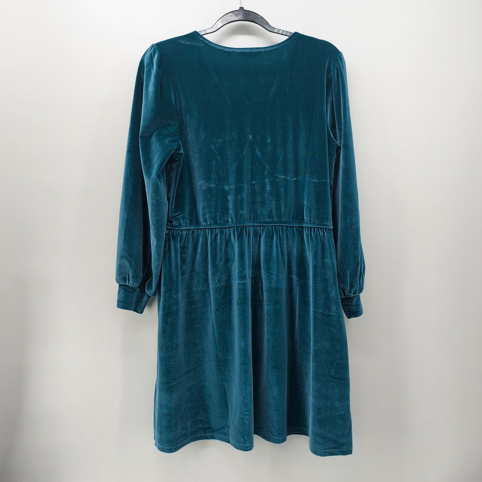 Other Candace Cameron Bure Green Velour Dress Long-sleeved MP Size M / US 6-8 / IT 42-44 - 2 Thumbnail
