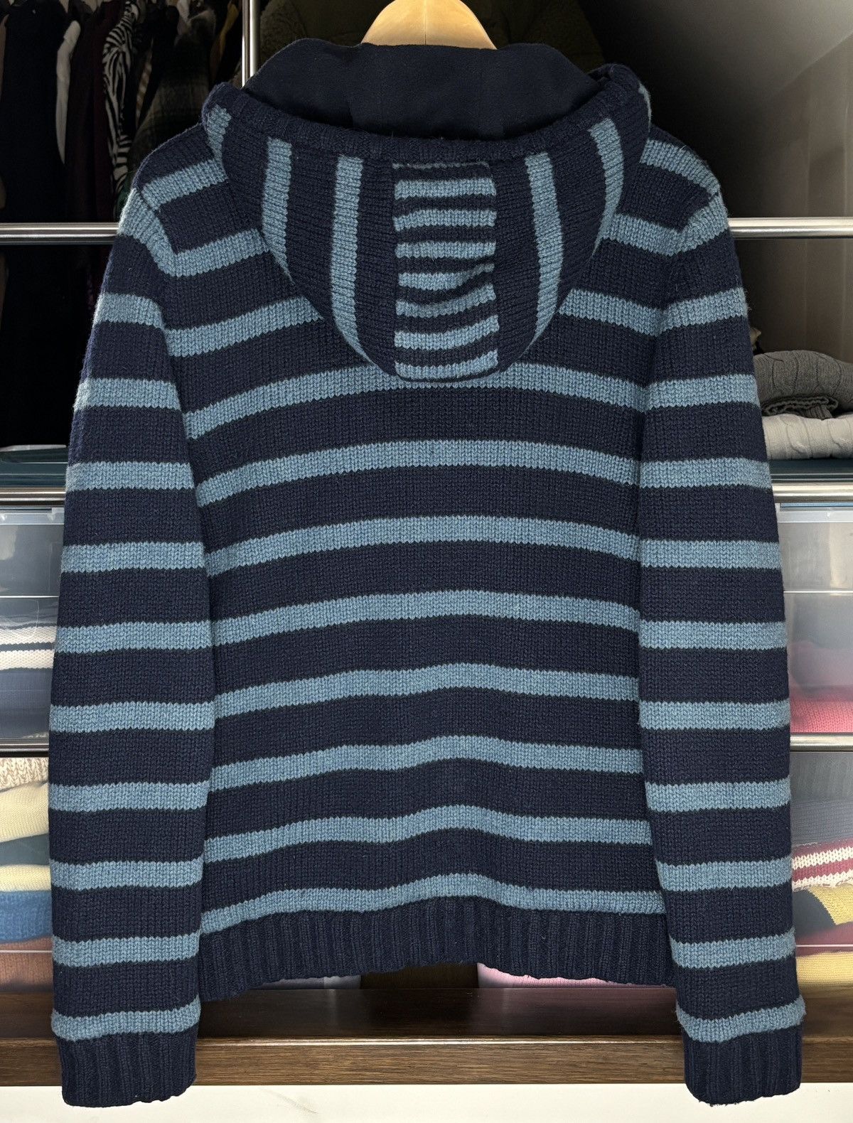 Samsoe Samsoe Samsoe Samsoe Knitted Shetland Wool Zip Up Hoodie Jacket Size US XXL / EU 58 / 5 - 5 Thumbnail