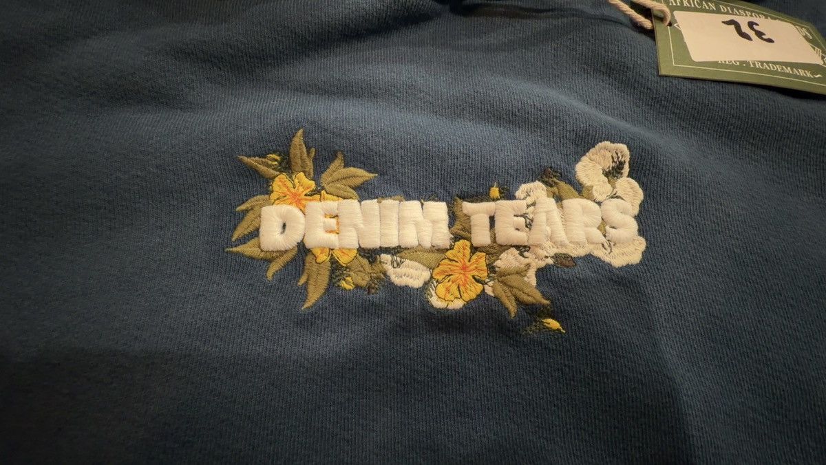 DENIM TEARS Denim Tears Blue Hooded Pullover - Size XL NEW WITH TAGS Size US XL / EU 56 / 4 - 2 Thumbnail