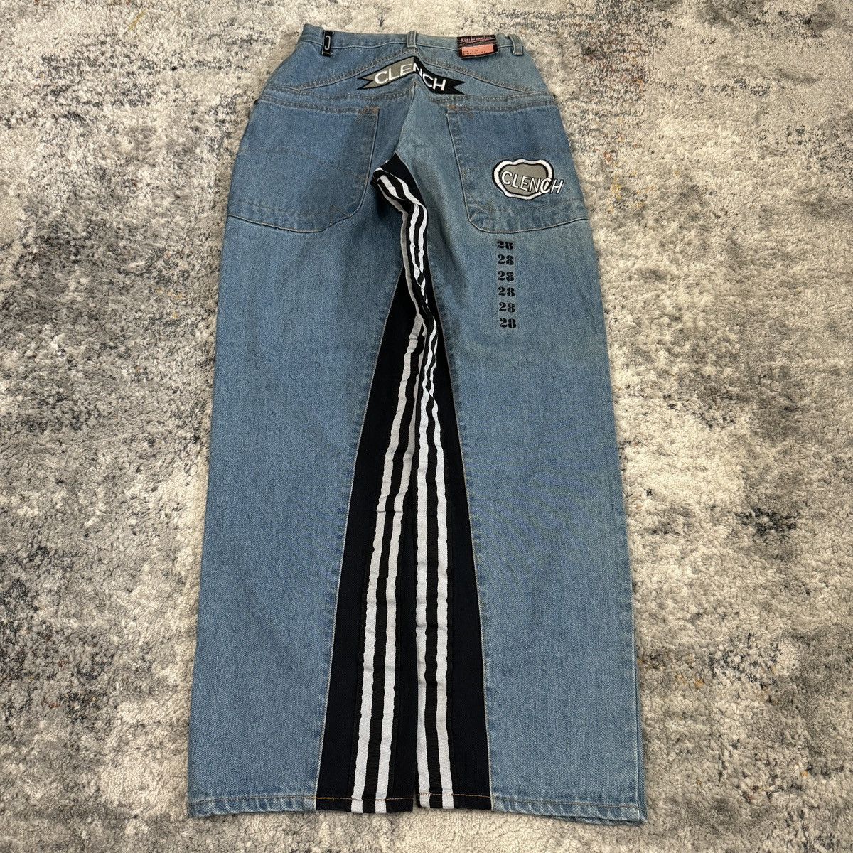 JNCO × Lee × Vintage Vintage Y2K Clench baggy wide leg embroidered light wash jea Size US 28 / EU 44 - 1 Thumbnail
