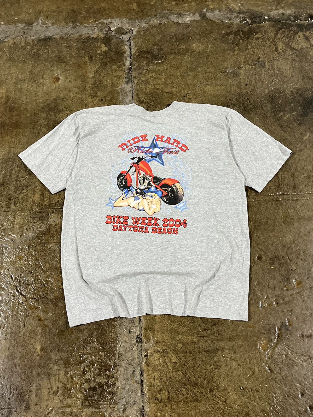 Harley Davidson × Vintage Crazy Vintage Bike Week 2004 Biker Sex Pornstar Grunge Tee Size US XL / EU 56 / 4 - 1 Thumbnail