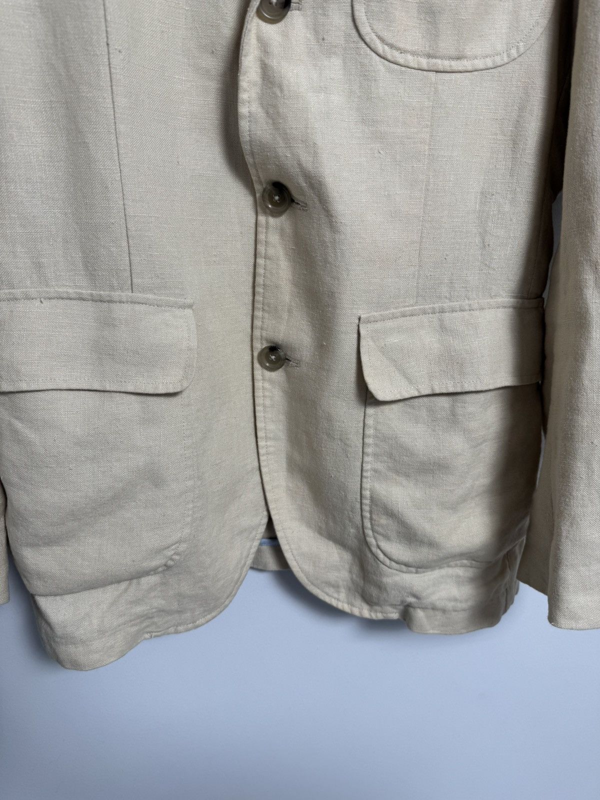 Polo Ralph Lauren Polo Ralph Lauren Blazer Beige Luxury Vintage Size 40R - 8 Thumbnail