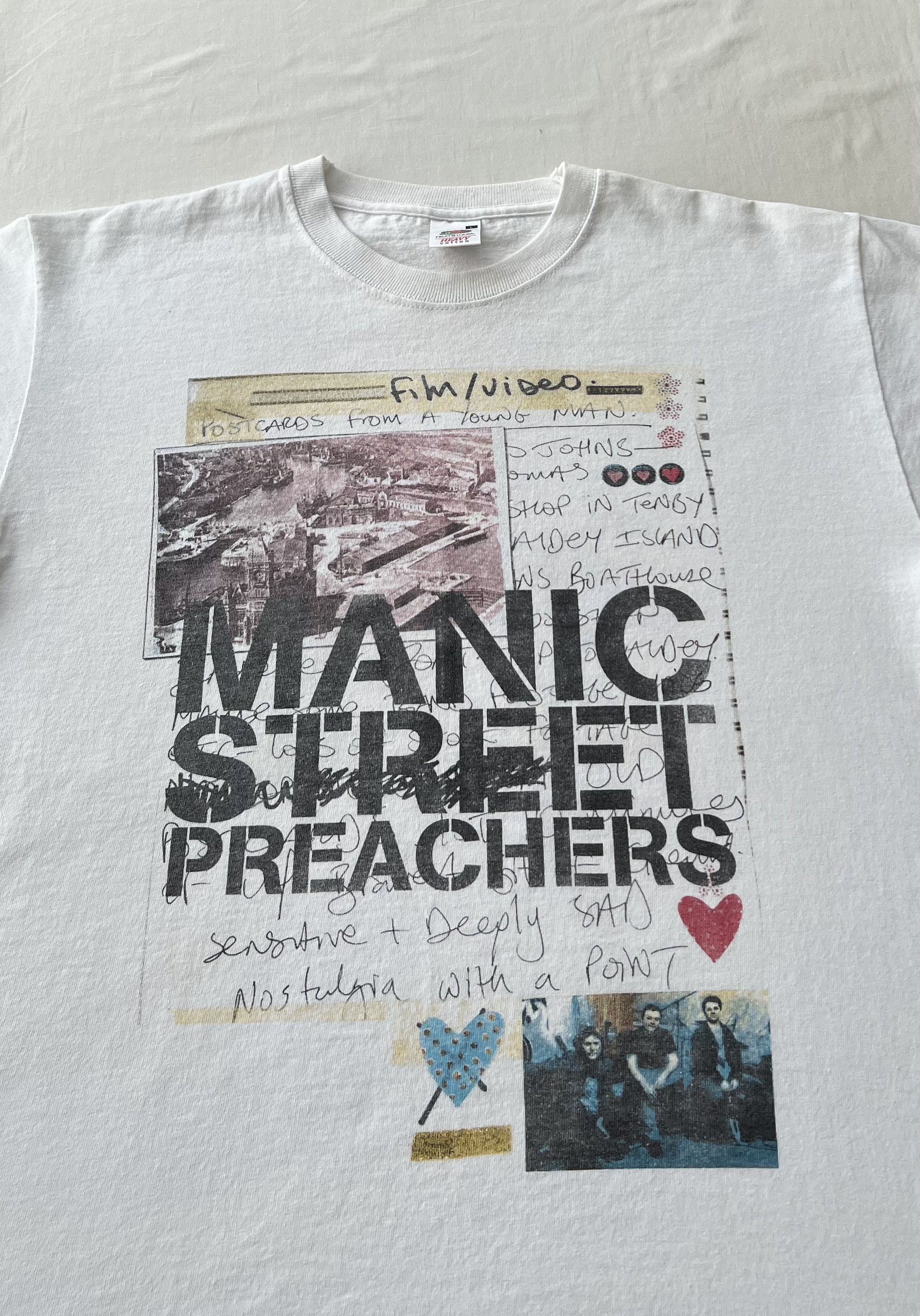 Band Tees Vintage 2011 Manic Street Preachers Postcards White T-shirt Size US L / EU 52-54 / 3 - 3 Thumbnail
