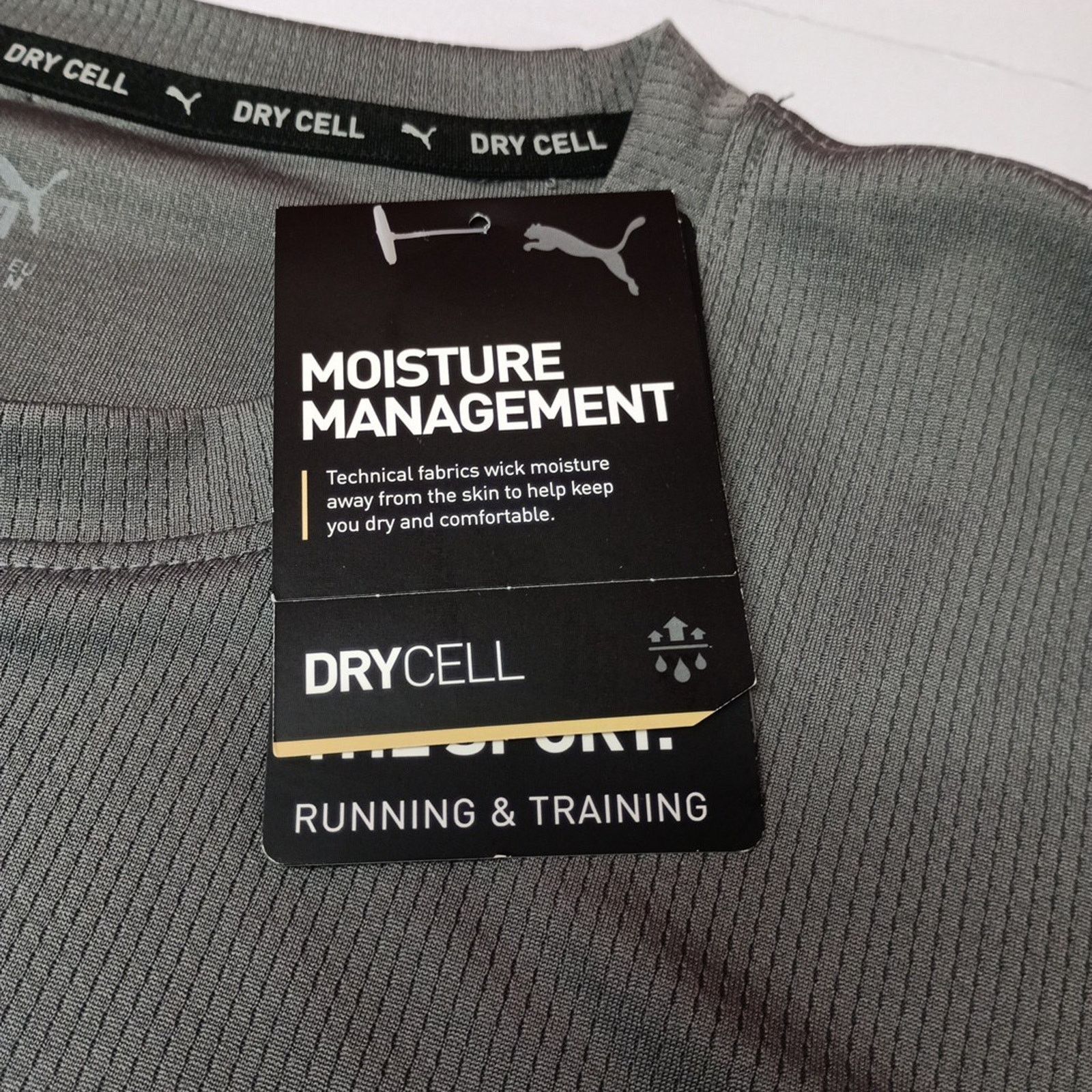 Puma Puma Gray Dry Cell Performance Tee Shirt Men’s M Medium NWT Size US M / EU 48-50 / 2 - 4 Thumbnail