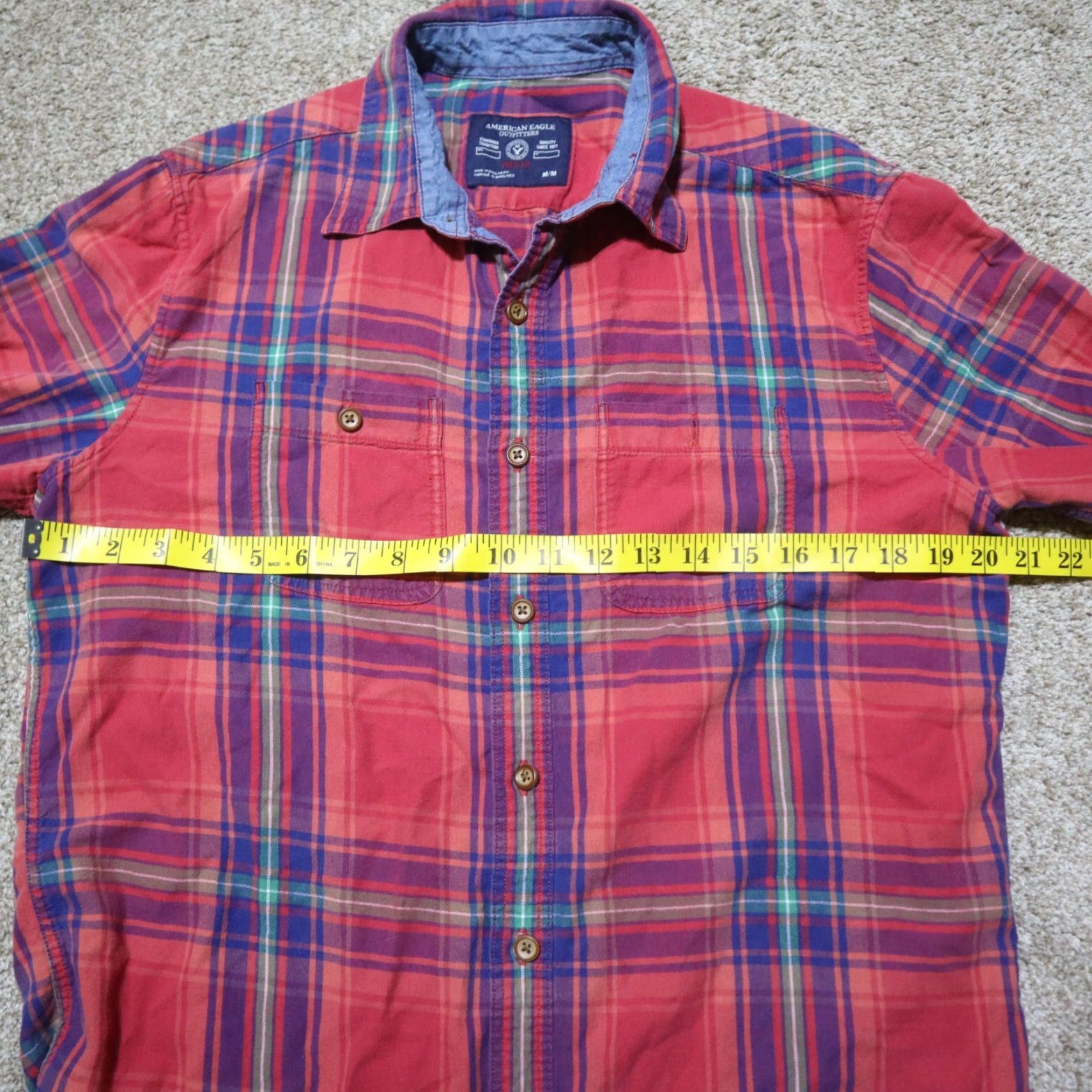 American Eagle Outfitters VINTAGE American Eagle Outfitters Button-Up Shirt Mens M Plaid Red Blue 90s Concert Style Size US M / EU 48-50 / 2 - 5 Thumbnail