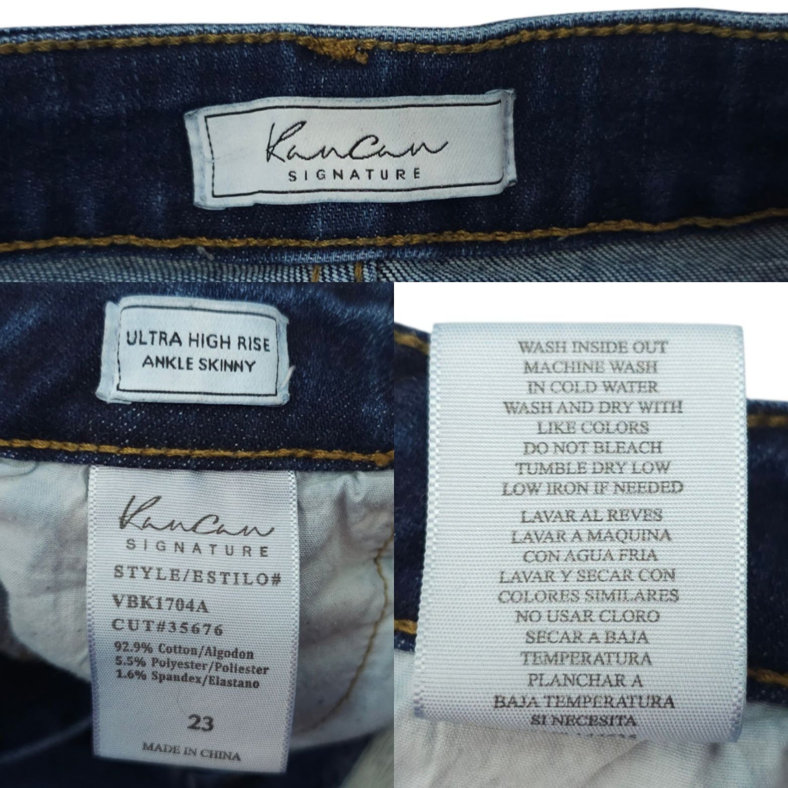 Kancan USA KanCan Distressed Jeans Size 23 Ultra High Rise Ankle Skinny Size 23" - 8 Thumbnail